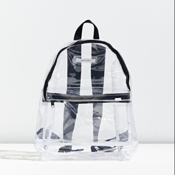 Urban Outfitters Clear Vinyl Full Size Backpack - Picture 1 of 6